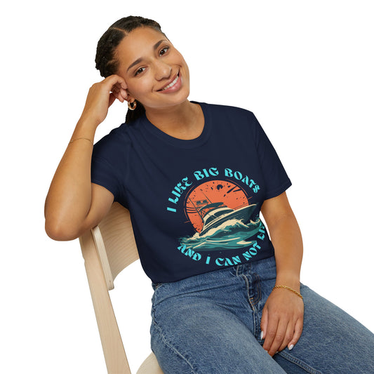 Boat/Yacht Fishing Graphic Tee "I Like Big Boats and I Can Not Lie" | Jim's Fishing Apparel